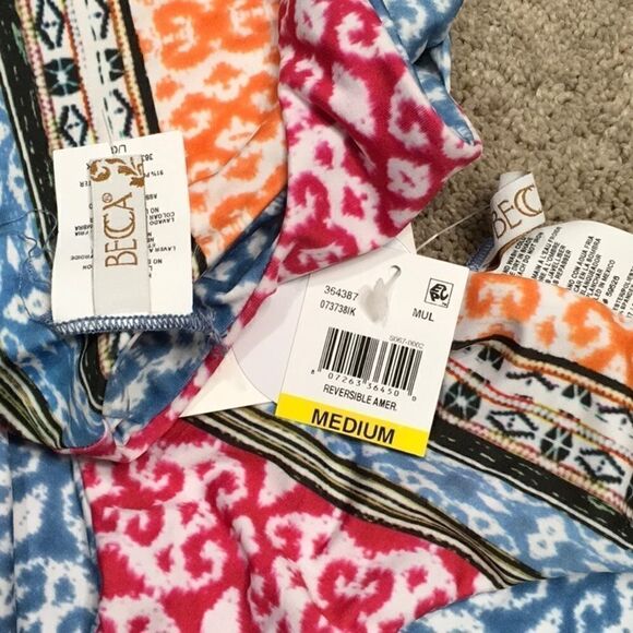 BECCA reversible bikini. M- bottom/L- top   NWT - Picture 11 of 12